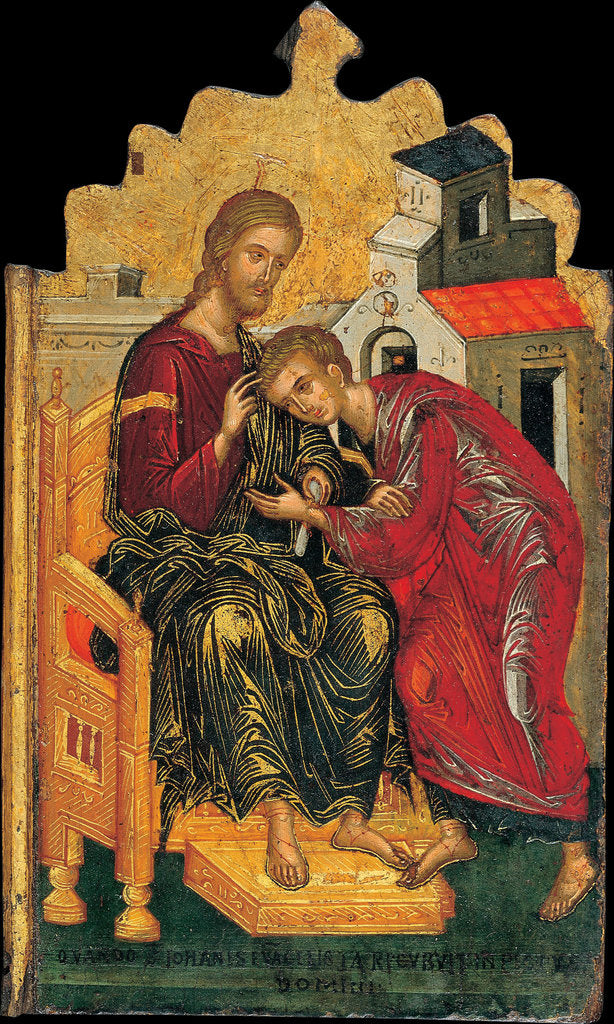 Detail of Christ giving the Benediction to John the Evangelist, c. 1450 by Andreas Ritzos