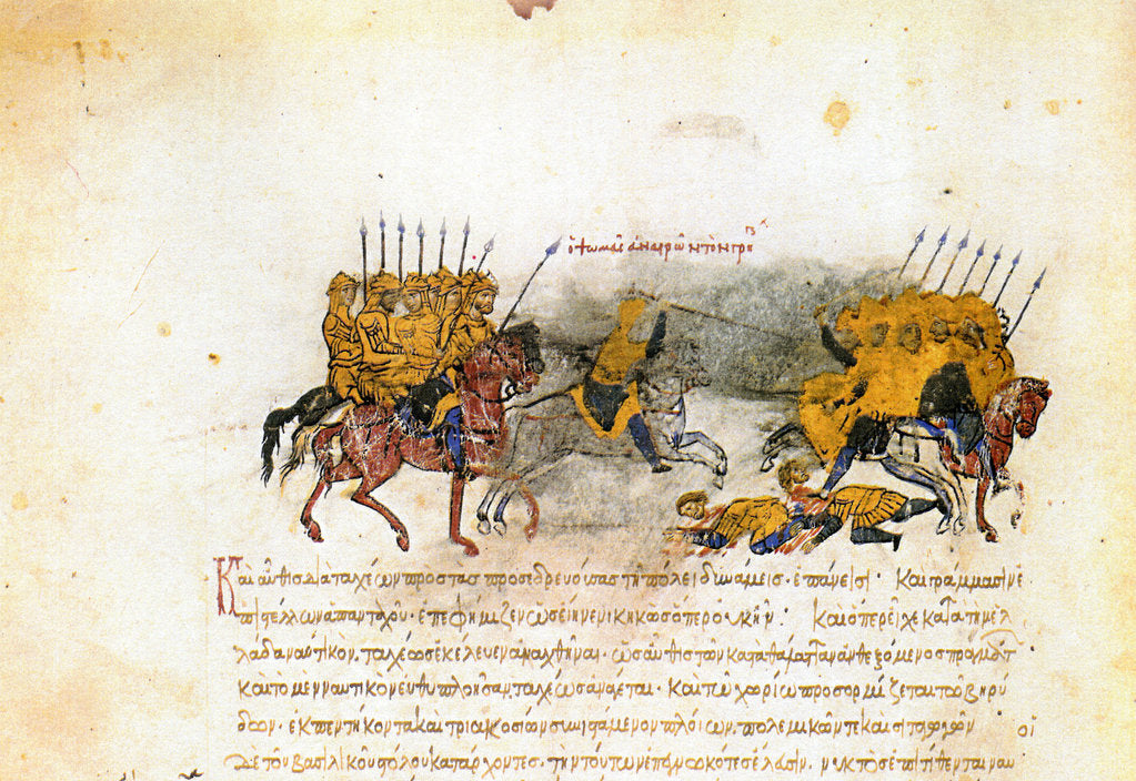 Detail of Miniature from the Madrid Skylitzes, 11th-12th century by Anonymous