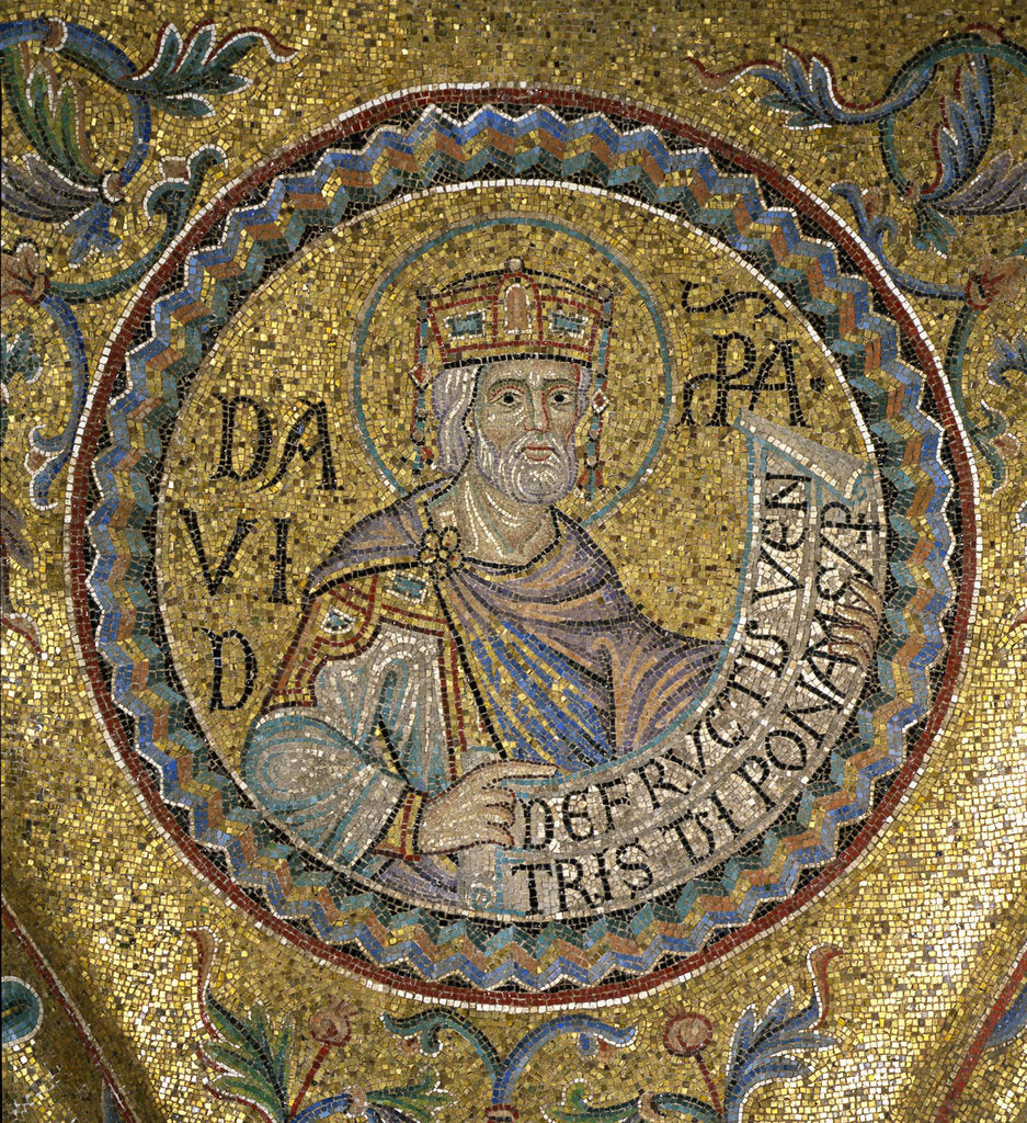 Detail of King David (Detail of Interior Mosaics in the St. Marks Basilica), 13th century by Byzantine Master