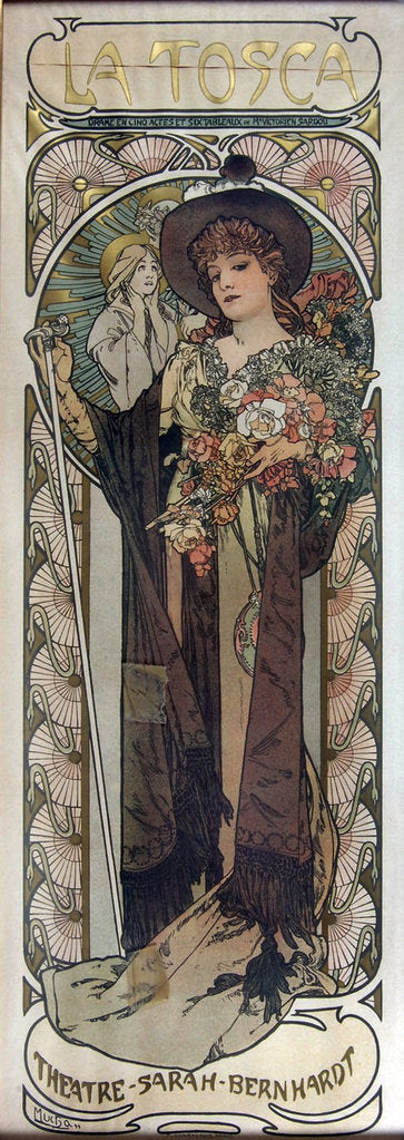 Detail of Poster for the Play La Tosca by Victorien Sardou, 1899 by Alfons Marie Mucha