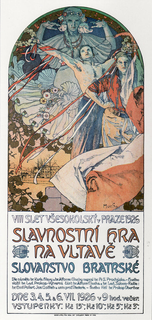 Detail of 8th Sokol Festival in Prague (Poster), 1925 by Alfons Marie Mucha