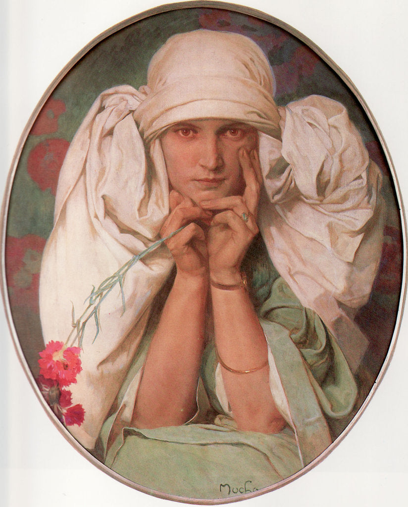 Detail of Jaroslava, 1920 by Alfons Marie Mucha