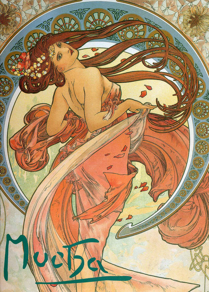 Detail of Dance (From the series The Arts) by Alfons Marie Mucha