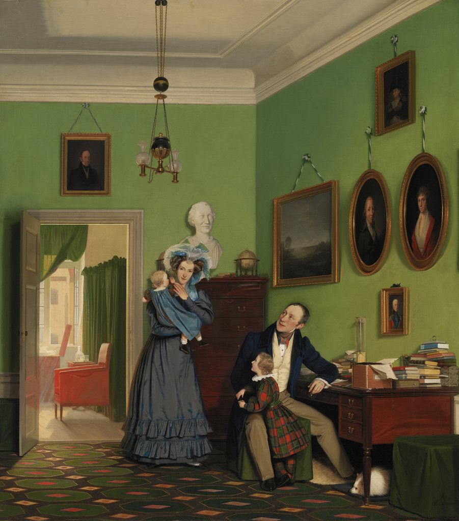 Detail of The Waagepetersen Family, 1830 by Wilhelm Bendz