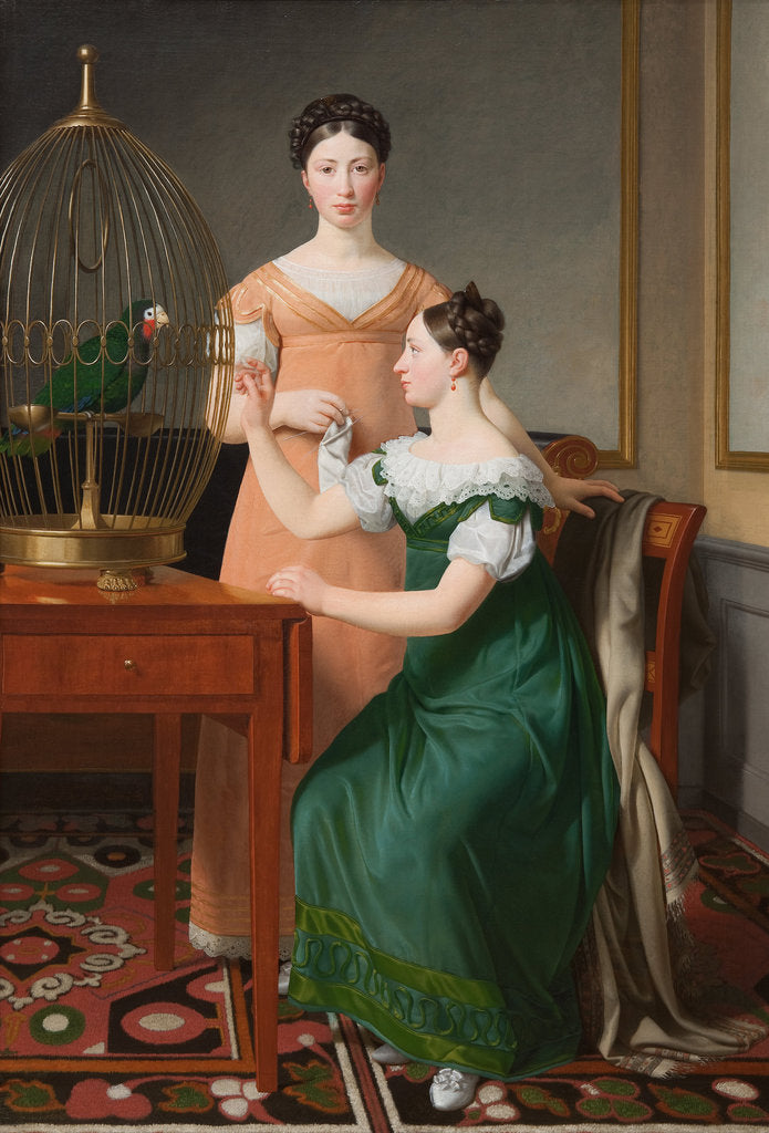 Detail of Mendel Levin Nathansons Elder Daughters, Bella and Hanna, 1820 by Christoffer-Wilhelm Eckersberg