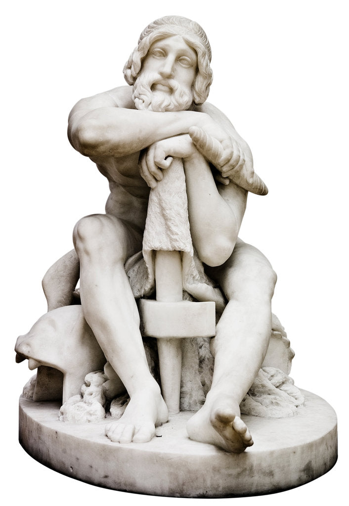 Detail of Thor Resting with his Hammer, c. 1828 by Hermann Ernst Freund