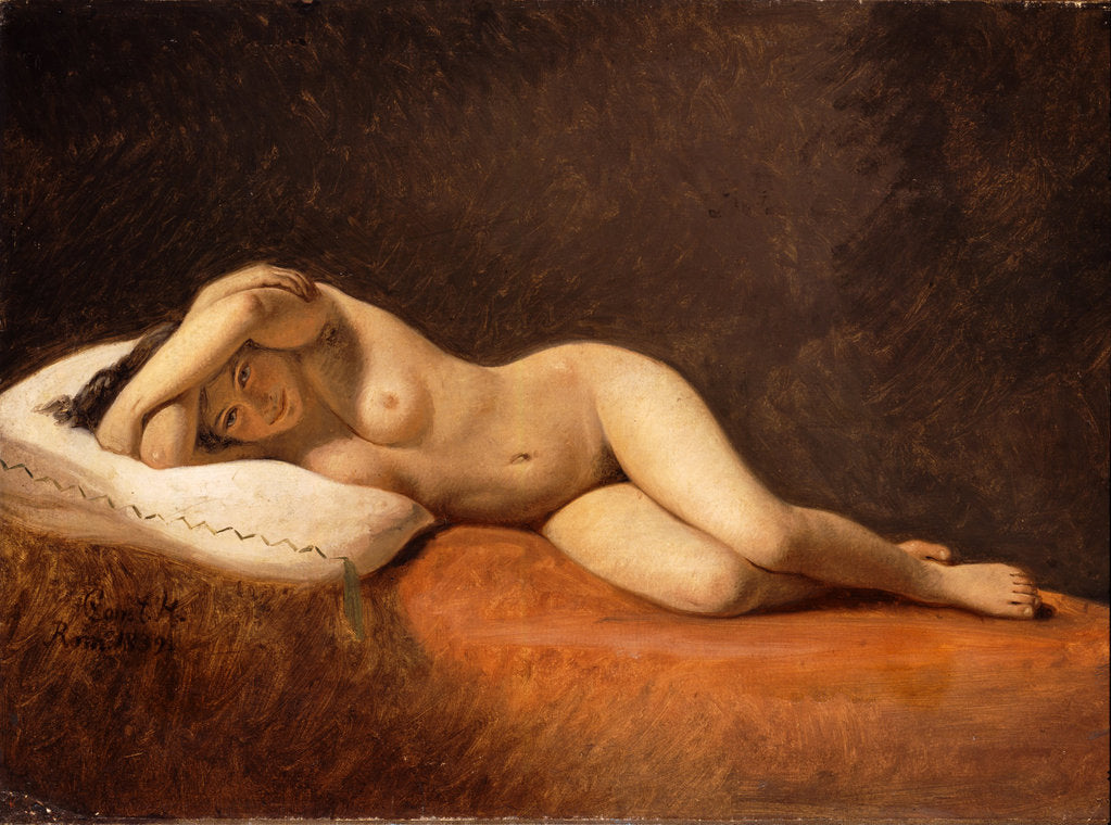 Detail of Resting Model, 1839 by Constantin Hansen