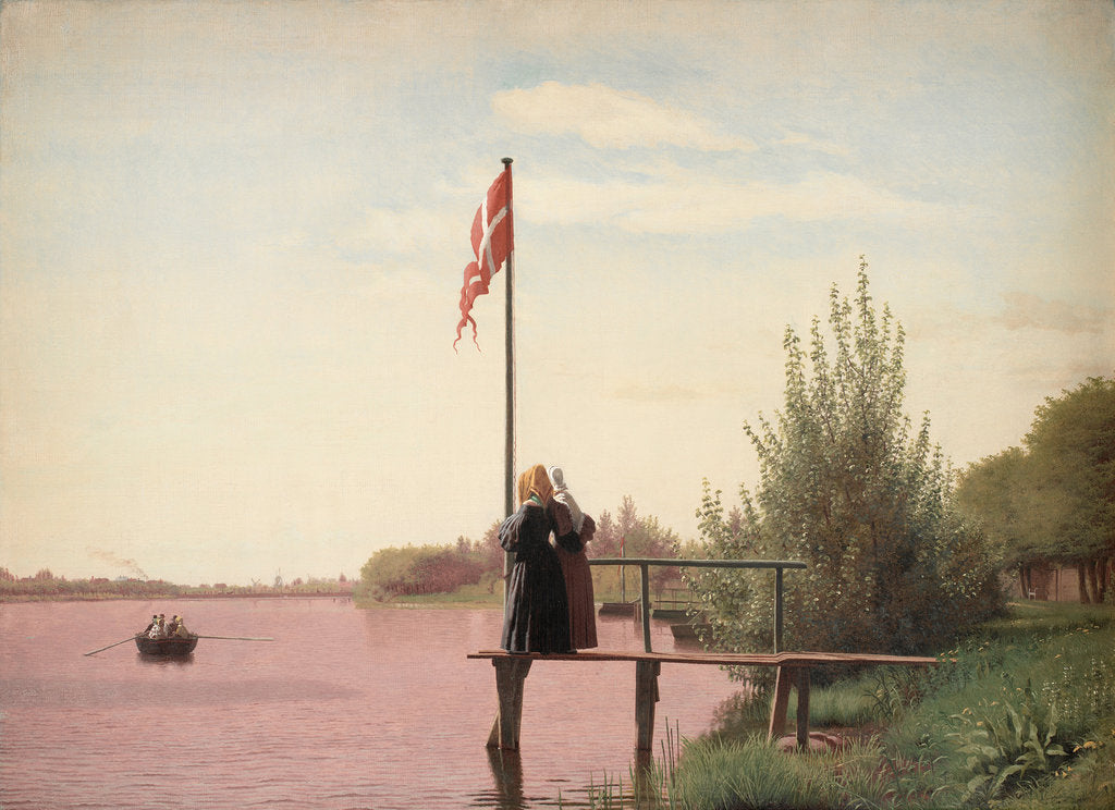 Detail of View from Dosseringen near the Sortedam Lake Looking towards the Suburb Nørrebro outside Copenhagen, 1838 by Christen Schiellerup Købke