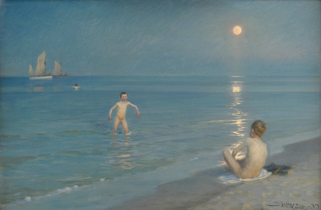 Detail of Boys Bathing at Skagen. Summer Evening, 1899 by Peder Severin Krøyer