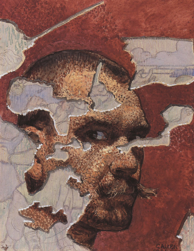Detail of Self-Portrait as Fresco, 1894 by Akseli Gallen-Kallela