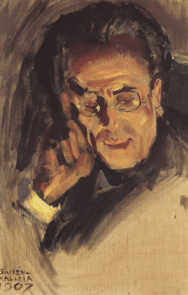 Detail of Portrait of Gustav Mahler, 1907 by Akseli Gallen-Kallela