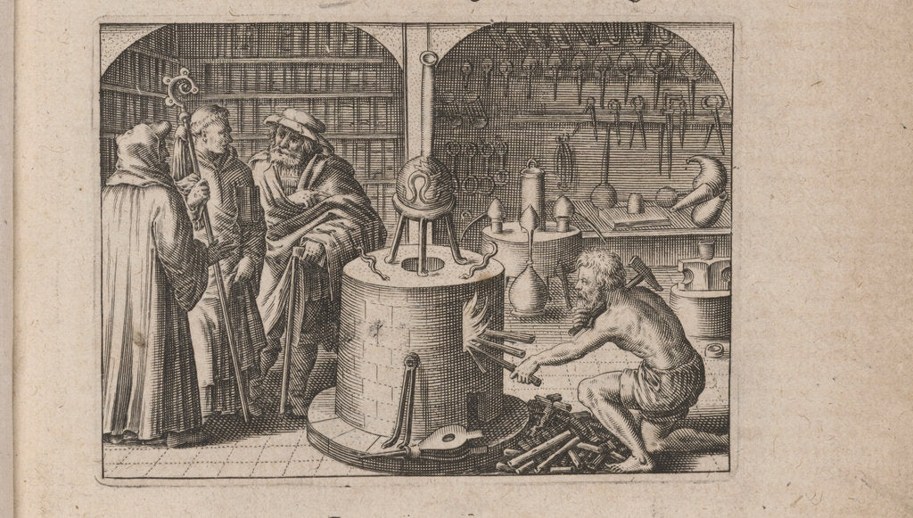 Detail of Illustration for Tripvs avrevs, hoc est, Tres tractatvs chymici selectissimi.., 1618 by Theodor de Bry