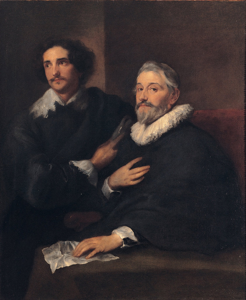 Detail of Portrait of the Brothers de Wael, c. 1620-1630 by Sir Anthonis van Dyck
