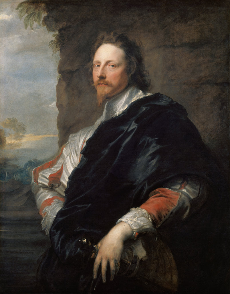 Detail of Portrait of Nicholas Lanier, 1628 by Sir Anthonis van Dyck