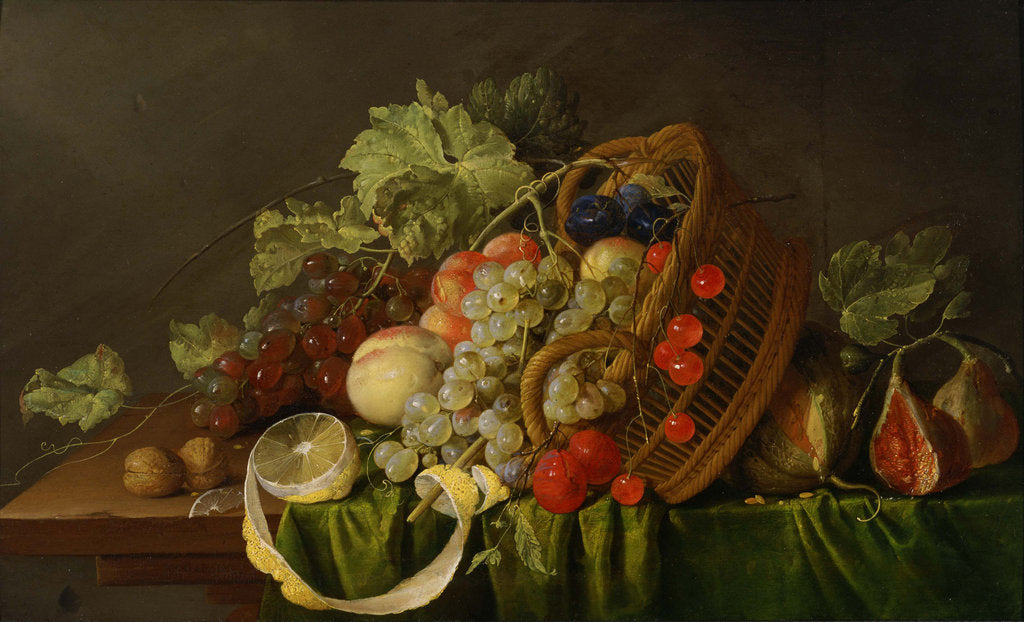 Detail of Still Life with a Basket of Fruit, ca 1654 by Cornelis de Heem