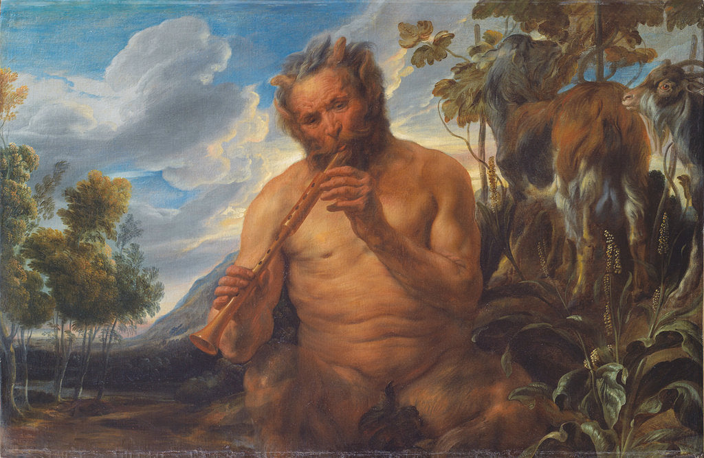 Detail of Satyr Playing the Pipe (Jupiters Childhood), ca 1639 by Jacob Jordaens
