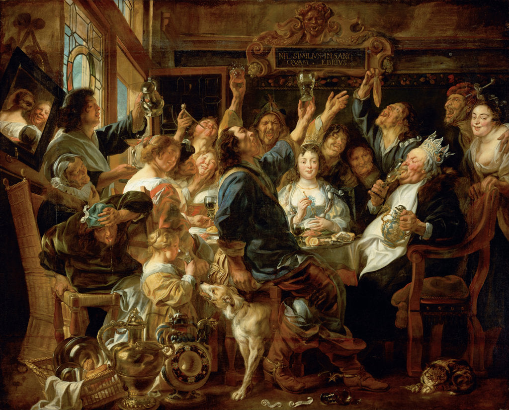 Detail of The Feast of the Bean King, ca 1640-1645 by Jacob Jordaens