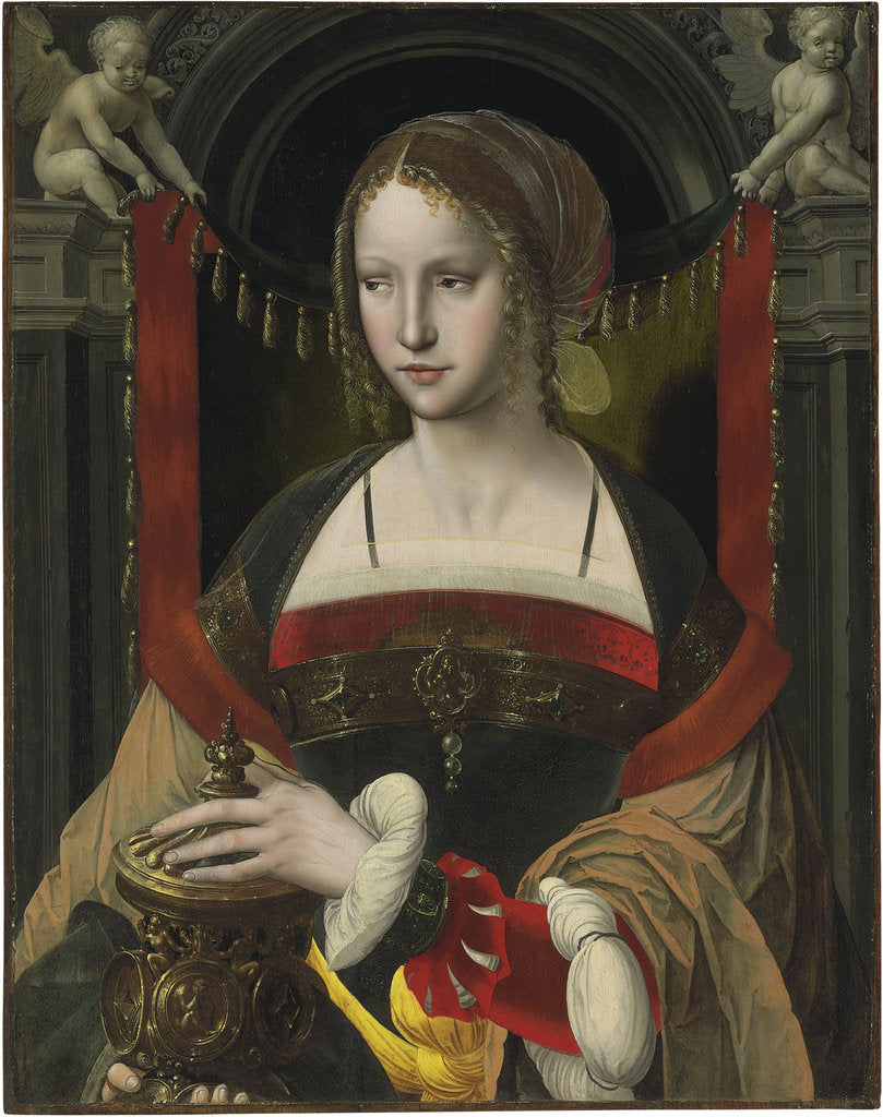 Detail of Saint Mary Magdalene by (Master with the Parrot) Master of the Parrot
