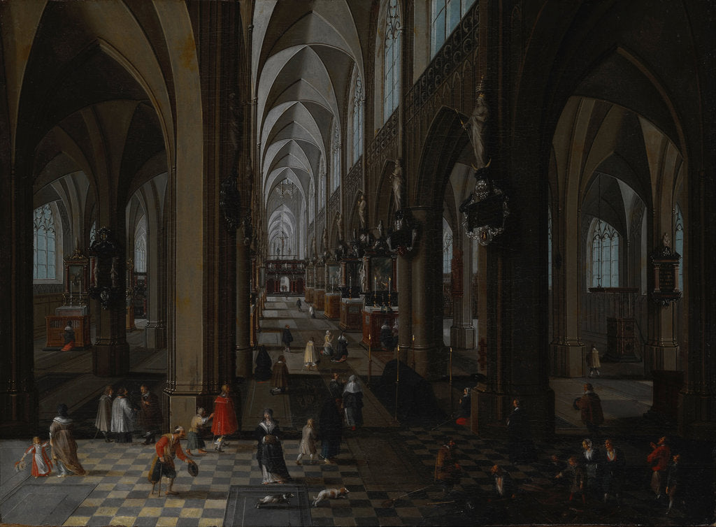 Detail of Interior of Antwerp Cathedral, 1651 by Pieter Neeffs the Elder