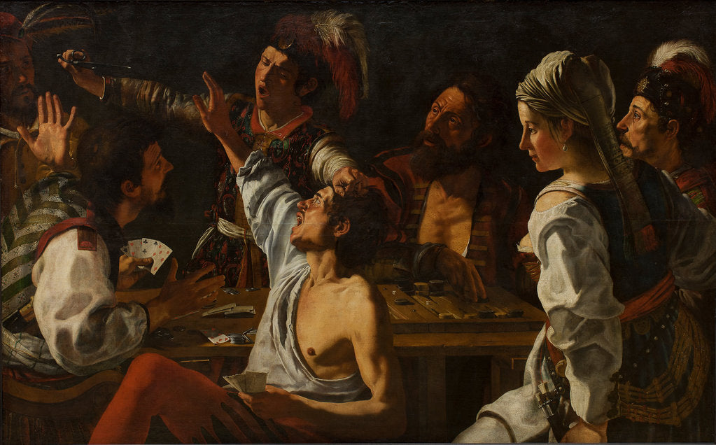Detail of Card and Backgammon Players. Fight over Cards, 1620-1629 by Theodor Rombouts