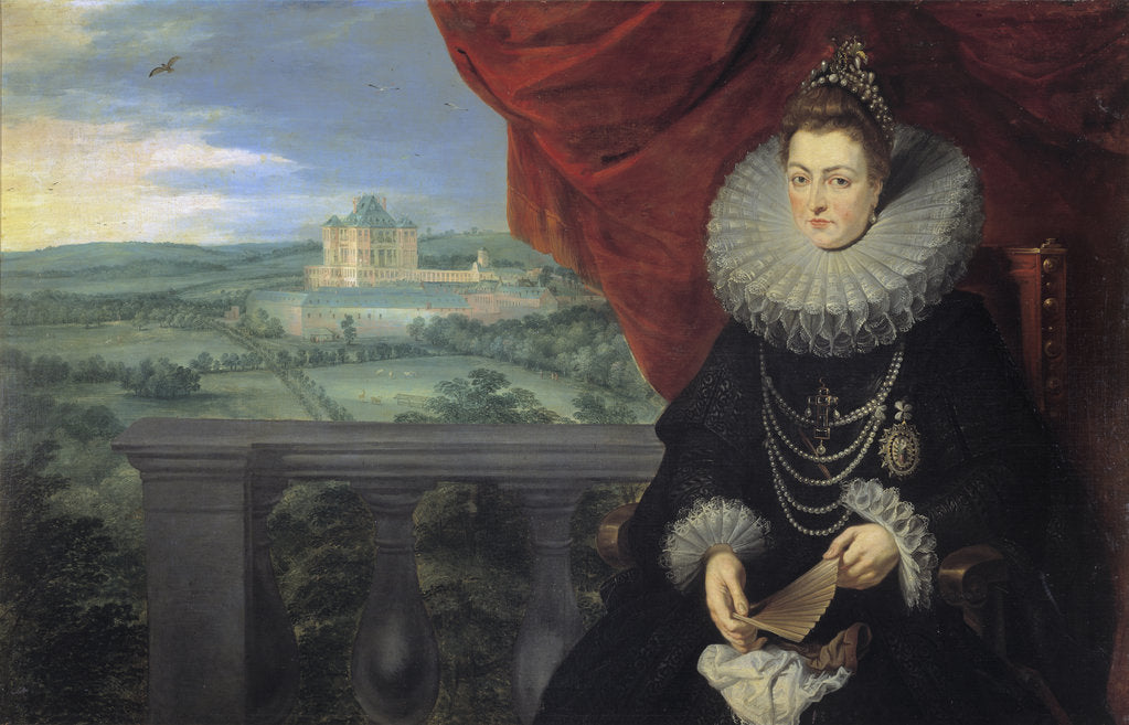 Detail of Portrait of Infanta Isabella Clara Eugenia of Spain, c. 1615 by Pieter Paul Rubens