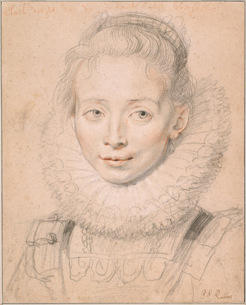 Detail of Rubenss Daughter Clara Serena (So named Maid of Honor of Infanta Isabella), c.1623 by Pieter Paul Rubens