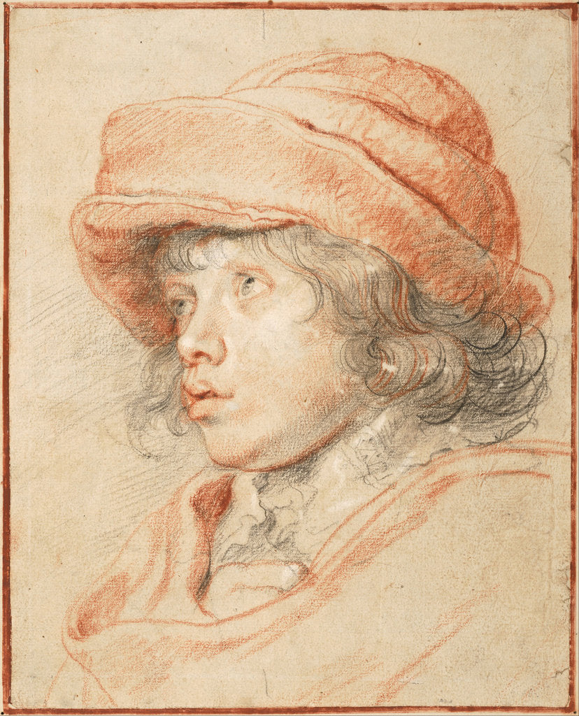 Detail of Rubenss Son Nicolaas Wearing a Red Felt Cap, 1625-1627 by Pieter Paul Rubens