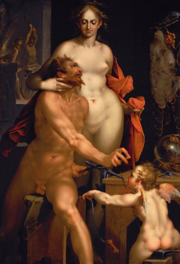 Detail of The Visit of Venus to Vulcan, c. 1610 by Bartholomeus Spranger