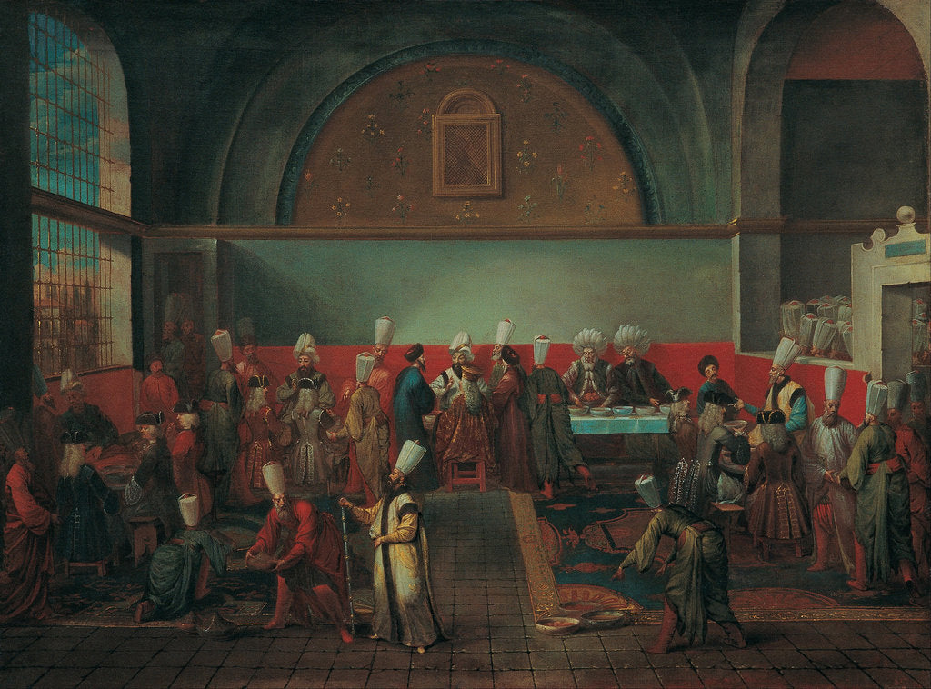 Detail of Dinner at the Palace in Honour of an Ambassador, 1720s by Jean-Baptiste Vanmour