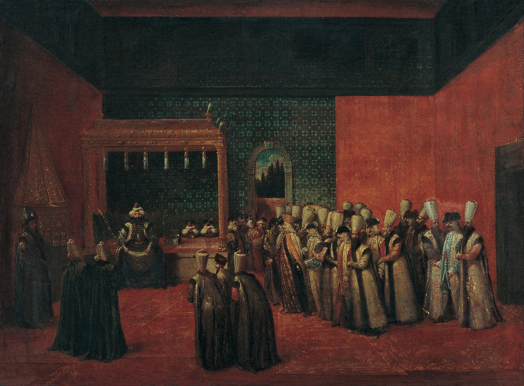 Detail of Sultan Ahmed III Receiving a European Ambassador, 1720s by Jean-Baptiste Vanmour