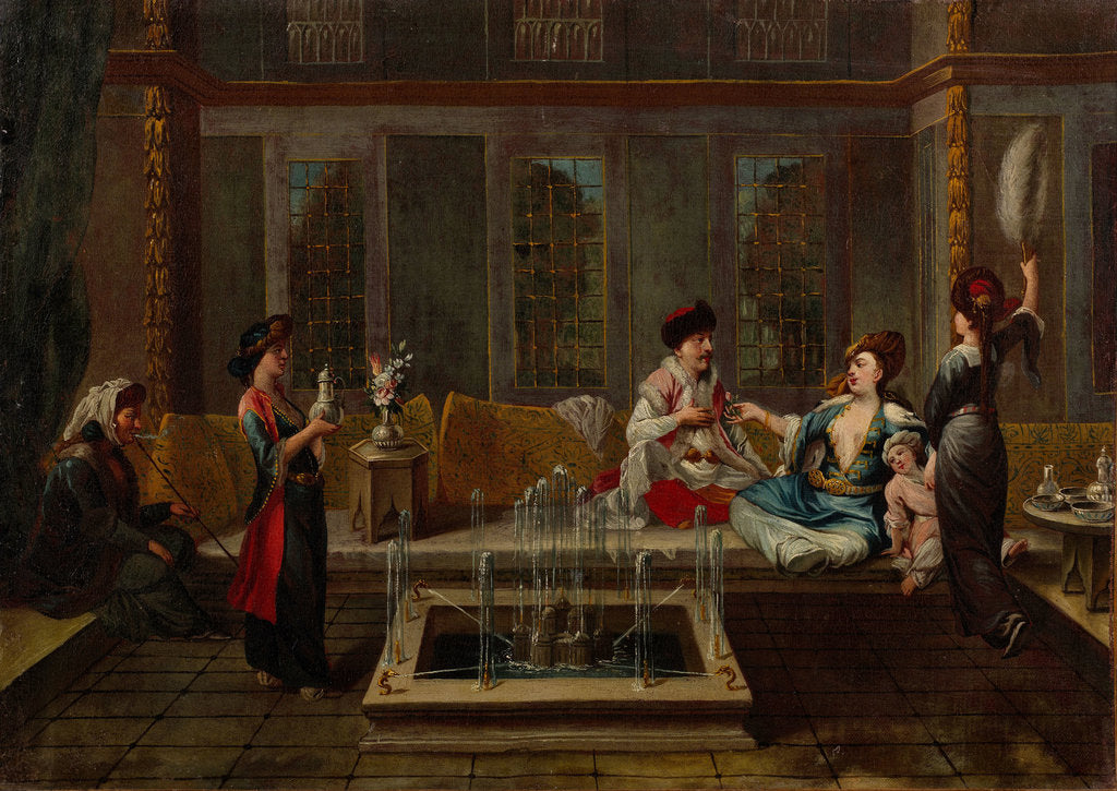 Detail of The Conversation, 1730s by Jean-Baptiste Vanmour
