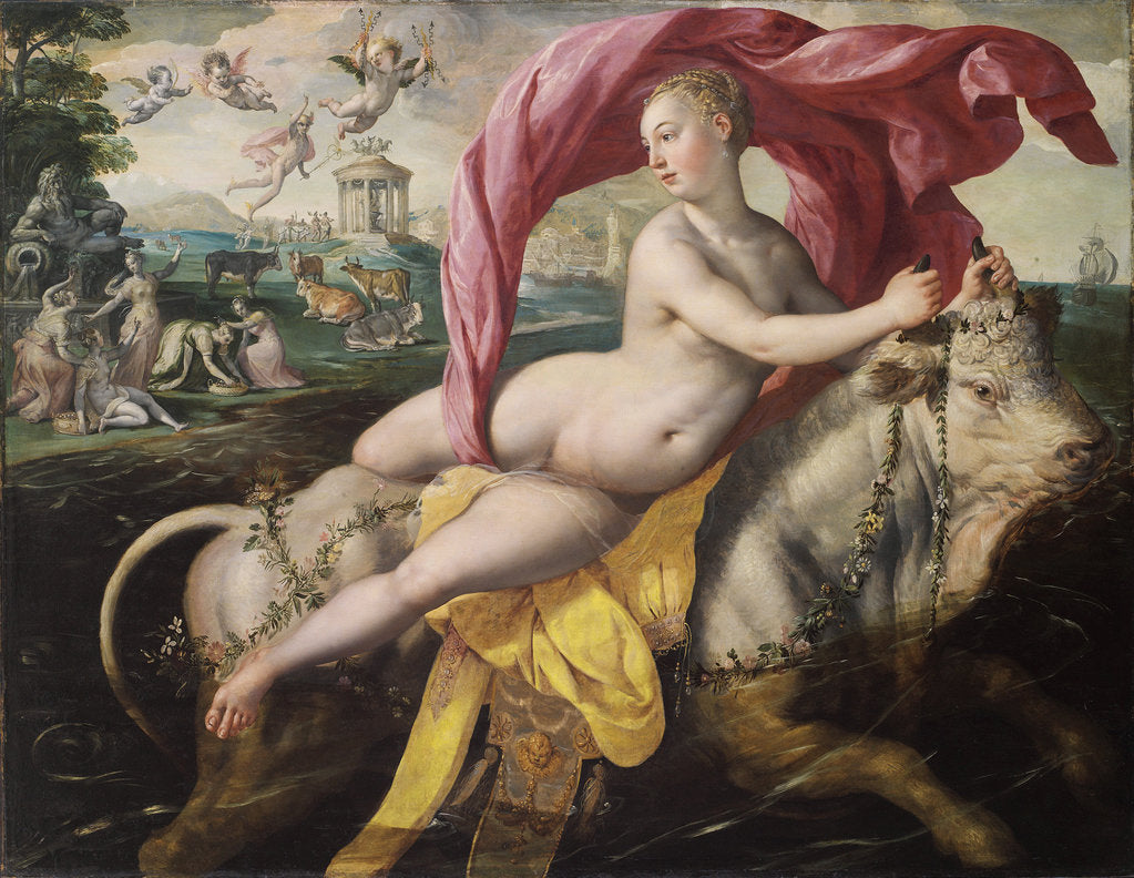 Detail of The Rape of Europa, ca 1590 by Maerten de Vos