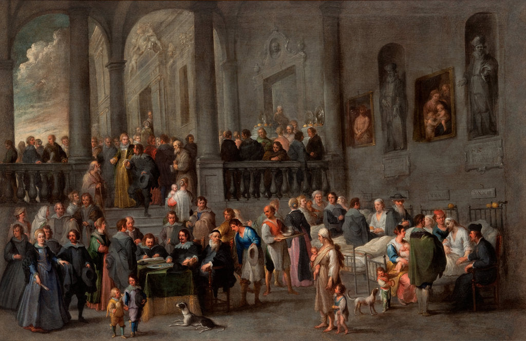 Detail of To Visit the Sick, c. 1640 by Cornelis de Wael