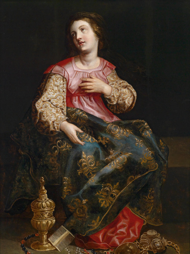 Detail of Mary Magdalene by Hendrik I van Balen