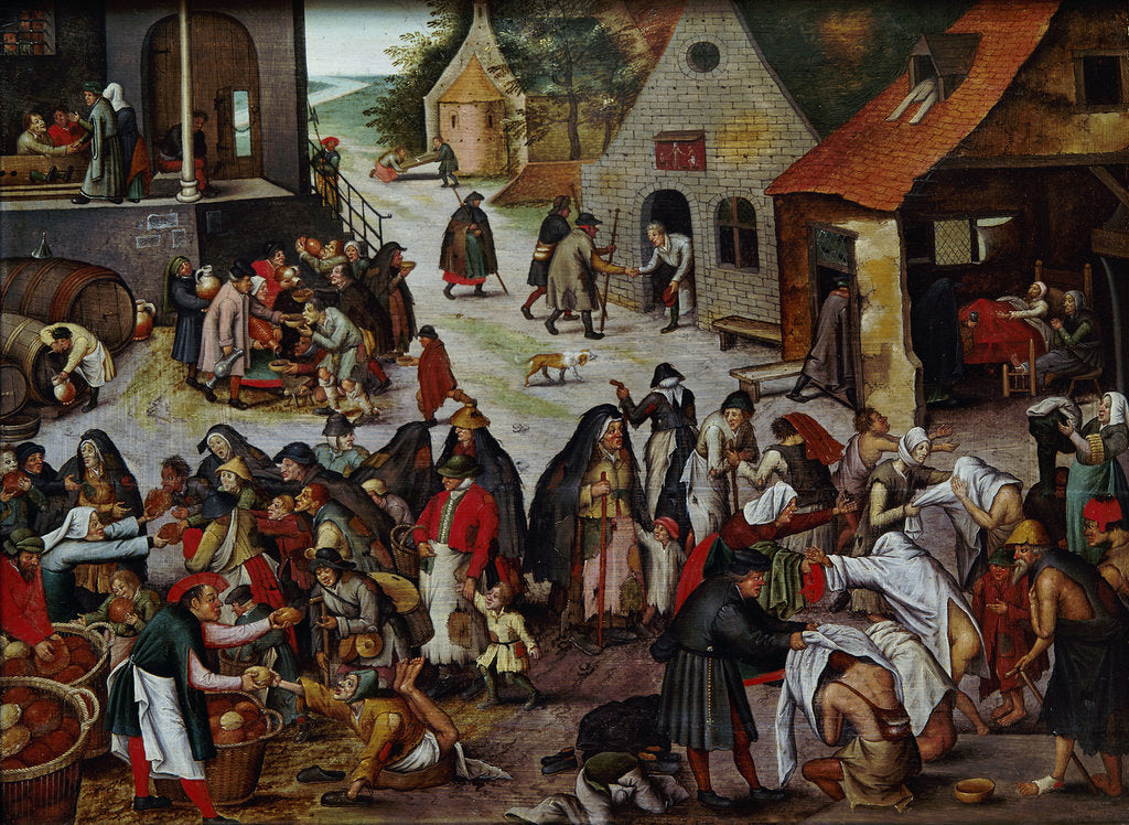 Detail of The Seven Works of Mercy by Pieter Brueghel the Younger