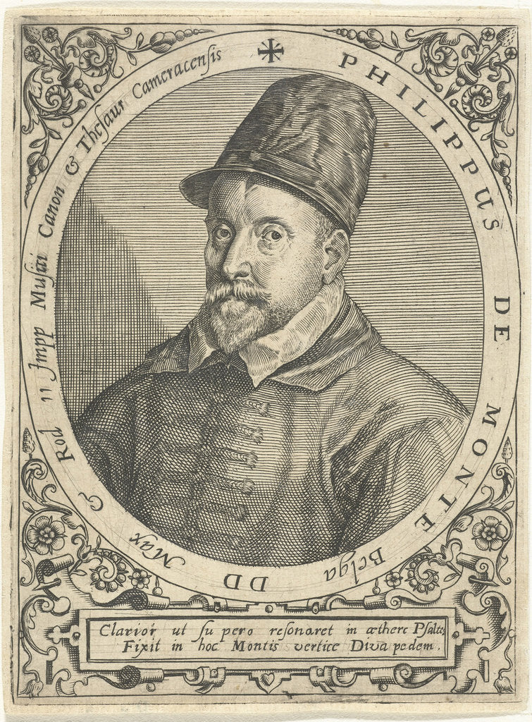 Detail of Portrait of the Composer Philippe de Monte, c. 1598 by Theodor de Bry