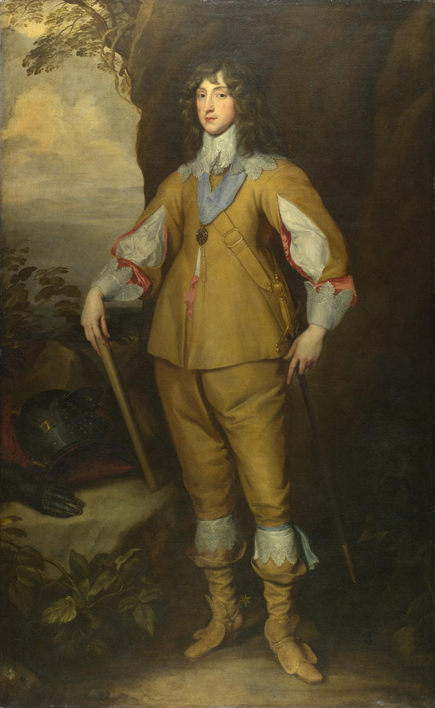 Detail of Portrait of Charles I Louis, Elector Palatine, ca 1637 by Anthony van Dyck