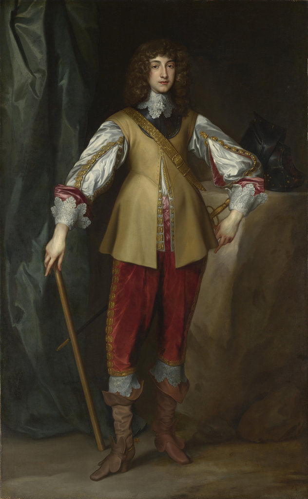 Detail of Portrait of Prince Rupert of the Rhine, Duke of Cumberland, ca 1637 by Anthony van Dyck