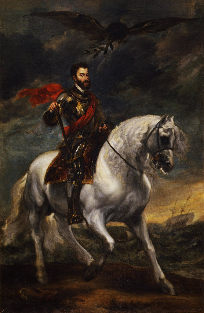 Detail of Equestrian portrait of the Emperor Charles V, c. 1620 by Sir Anthonis van Dyck