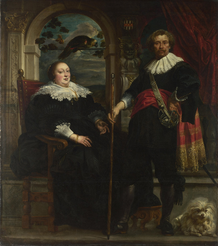 Detail of Portrait of Govaert van Surpele and his Wife, 1636-1637 by Jacob Jordaens