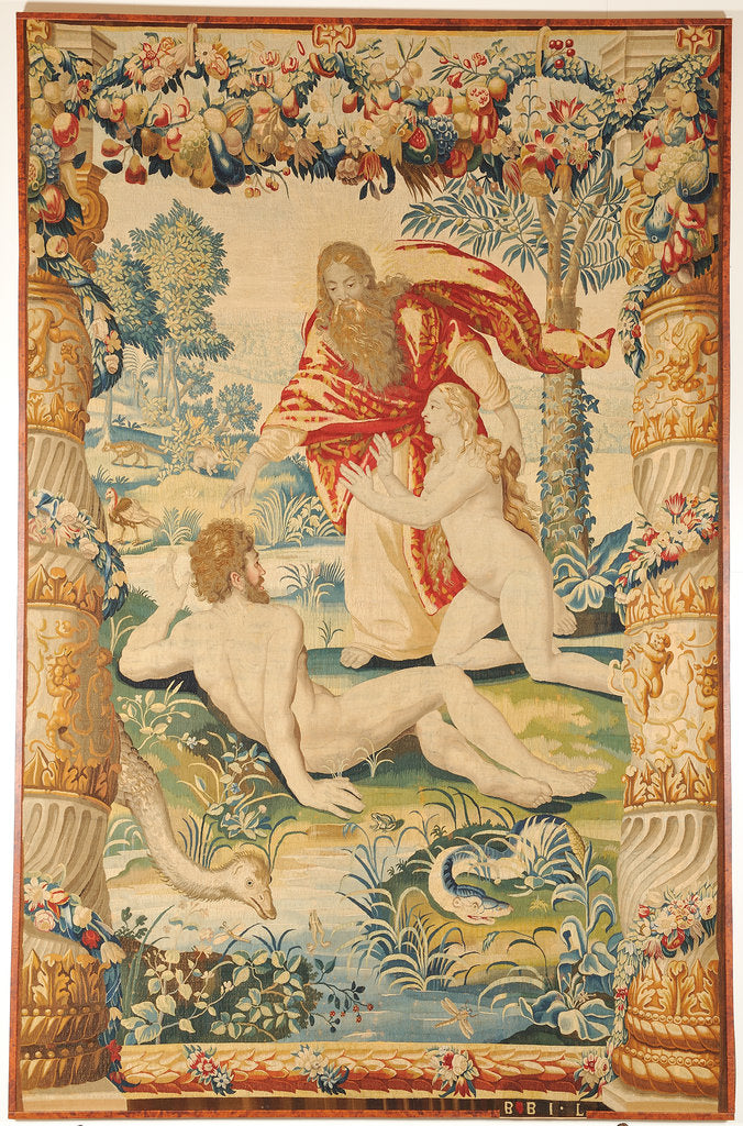 Detail of Adam and Eve (Tapestry), c. 1650-1660 by Leyniers Workshop