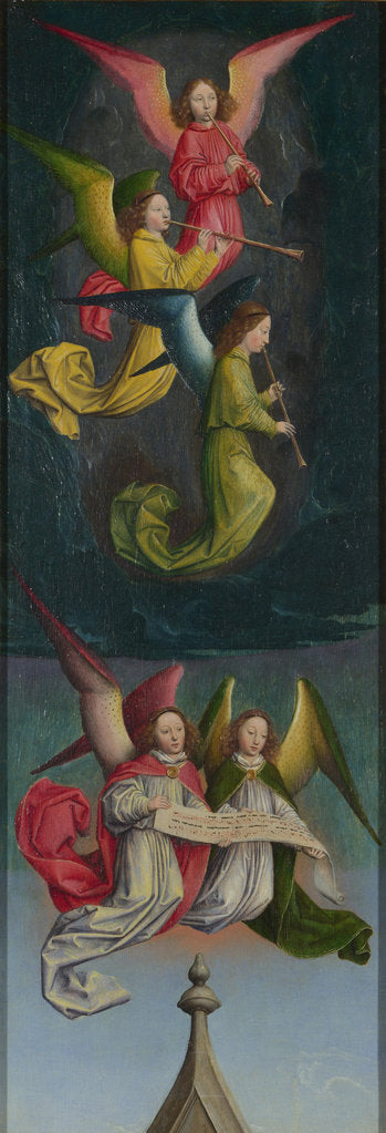 Detail of A Choir of Angels by Simon Marmion