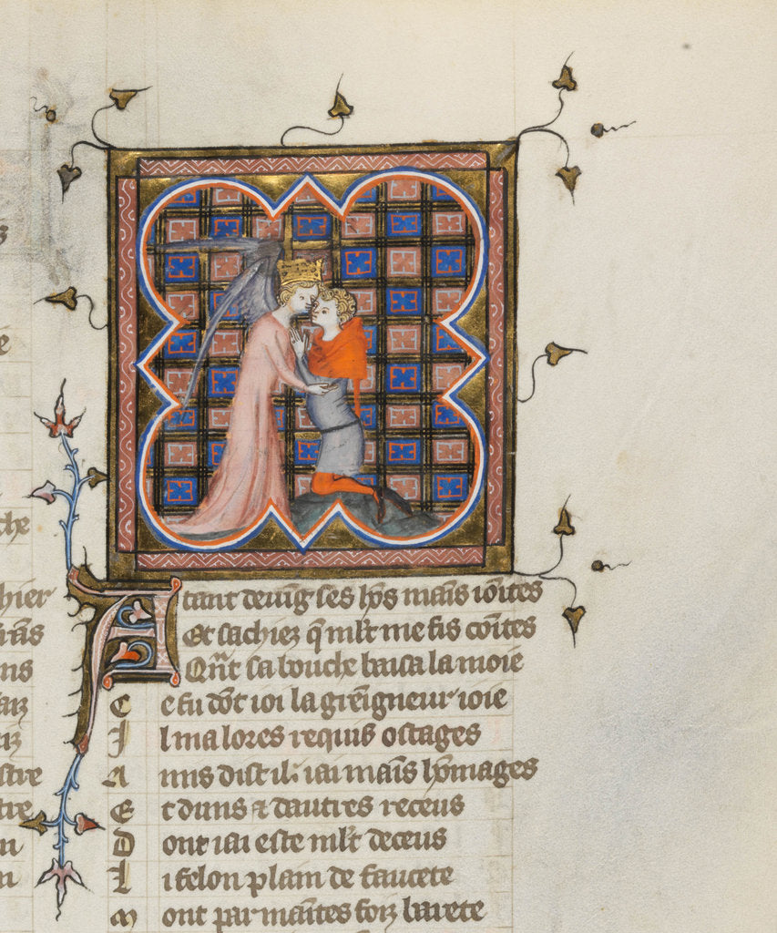 Detail of Miniature from a manuscript of the Roman de la Rose by Guillaume de Lorris and Jean de Meun, 1353 by Master of the Rose novels