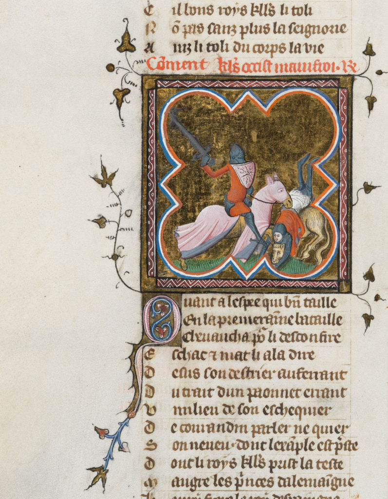 Detail of Miniature from a manuscript of the Roman de la Rose by Guillaume de Lorris and Jean de Meun, 1353 by Master of the Rose novels
