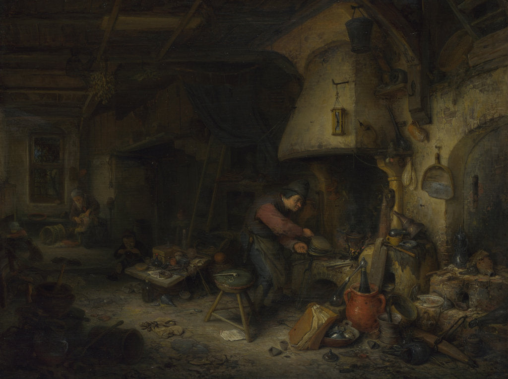 Detail of An Alchemist, 1661 by Adriaen Jansz van Ostade