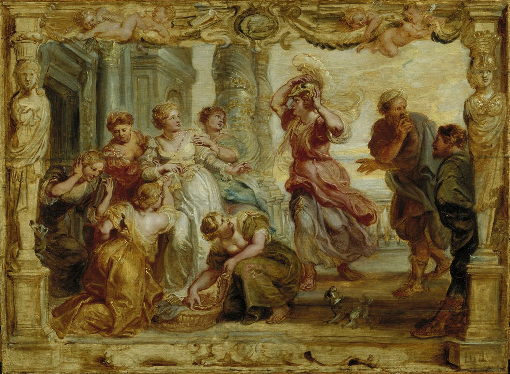Detail of Achilles recognized among the daughters of Lycomedes, 1630-1635 by Pieter Paul Rubens