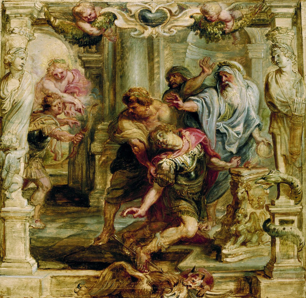 Detail of The death of Achilles, 1630-1635 by Pieter Paul Rubens
