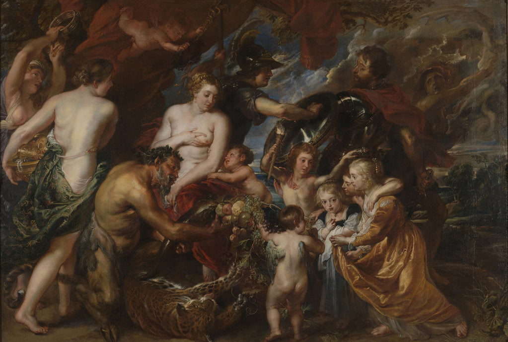 Detail of Minerva protects Pax from Mars (Peace and War), c. 1629-1630 by Pieter Paul Rubens