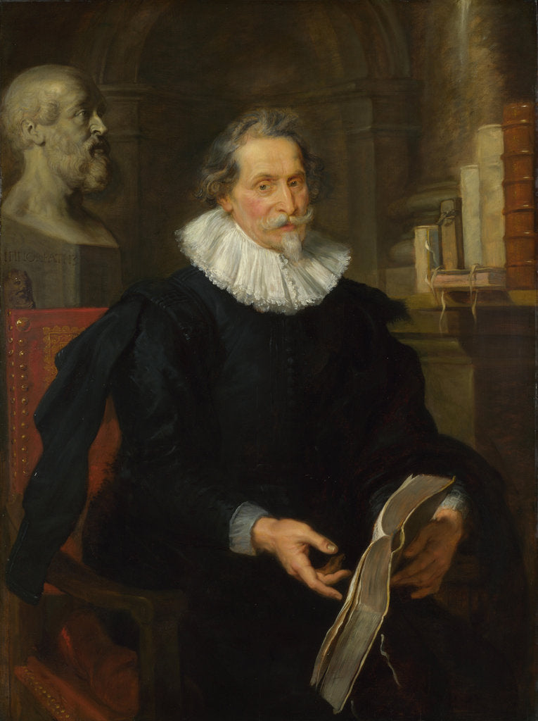 Detail of Portrait of Ludovicus Nonnius, ca 1627 by Pieter Paul Rubens