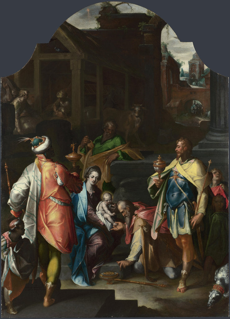 Detail of The Adoration of the Kings, ca 1595 by Bartholomeus Spranger